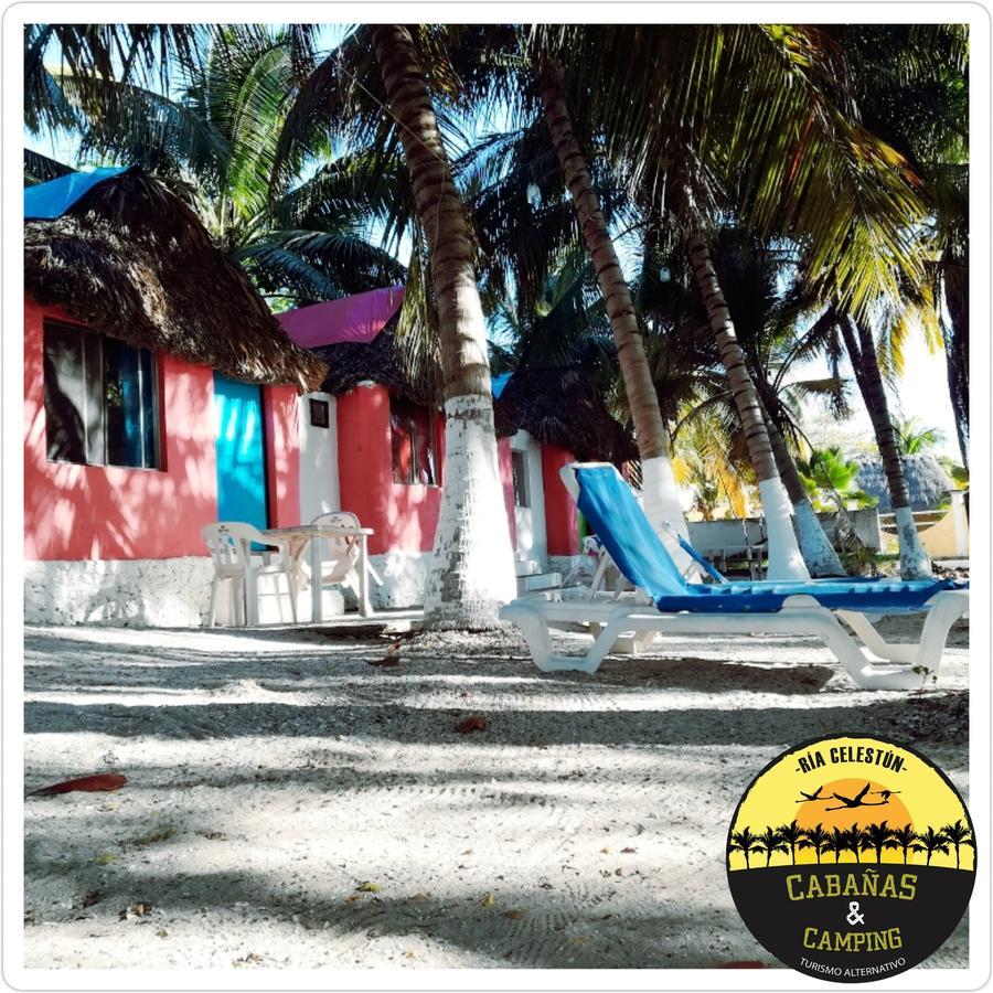 Cabanas Camping Ria Celestun Buitenkant foto