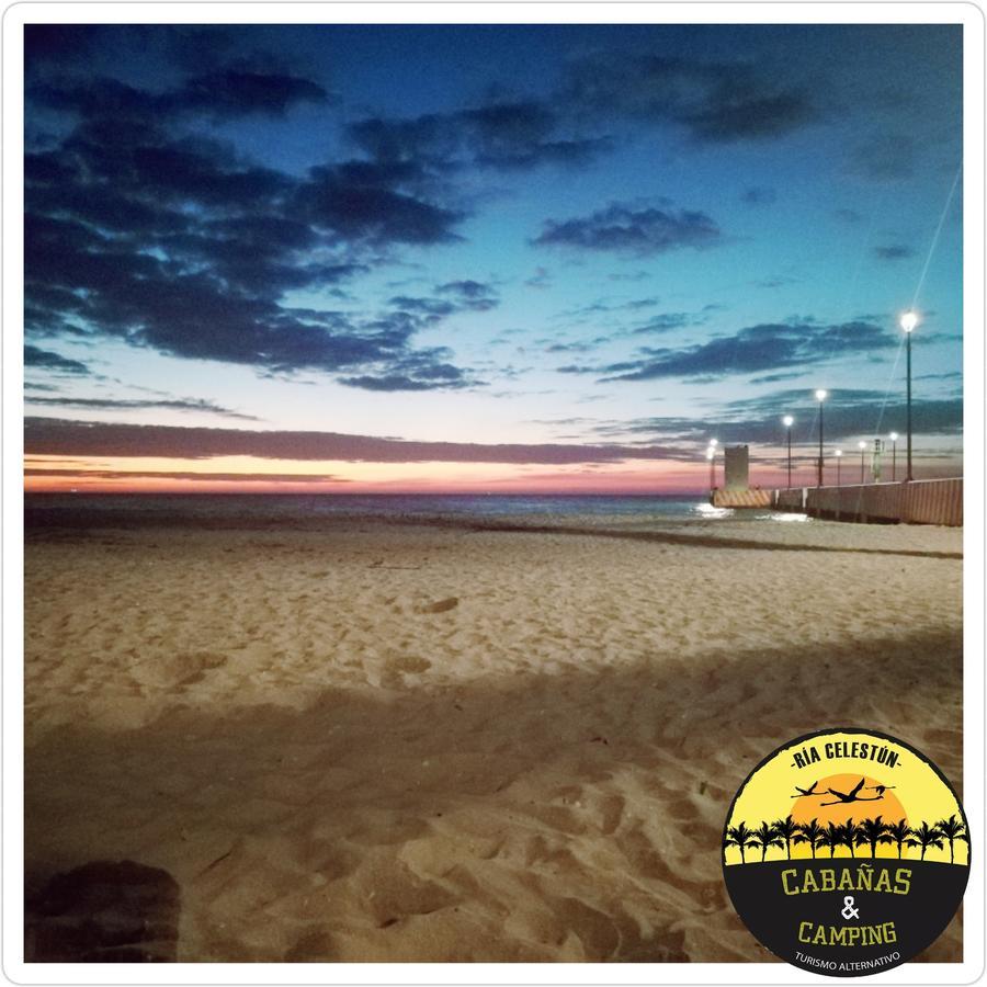 Cabanas Camping Ria Celestun Buitenkant foto